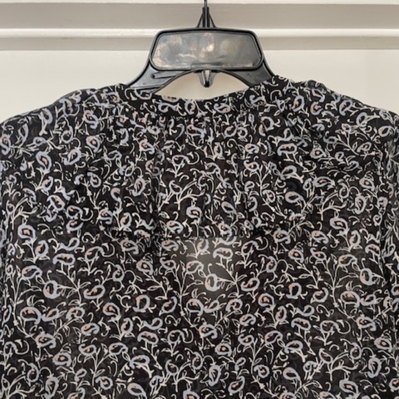 VERONICA BEARD Silk Print V Neck Blouse EUC - Picture 8 of 8